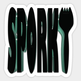 SPORK (Y green) Sticker